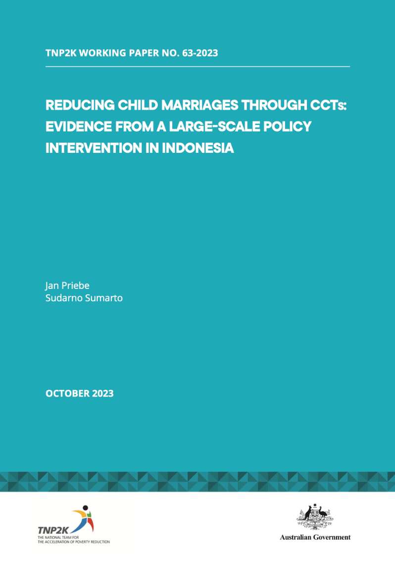 Reducing Child Marriages Through CCTS: Evidence From A Large-Scale Policy Intervention in Indonesia