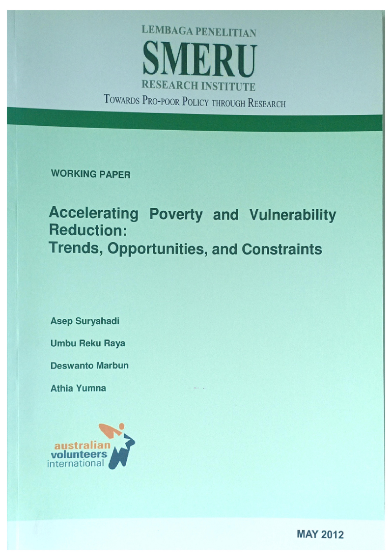 Accelerating Poverty and Vulnerability Reduction: Trends, Opportunities, and Constraint