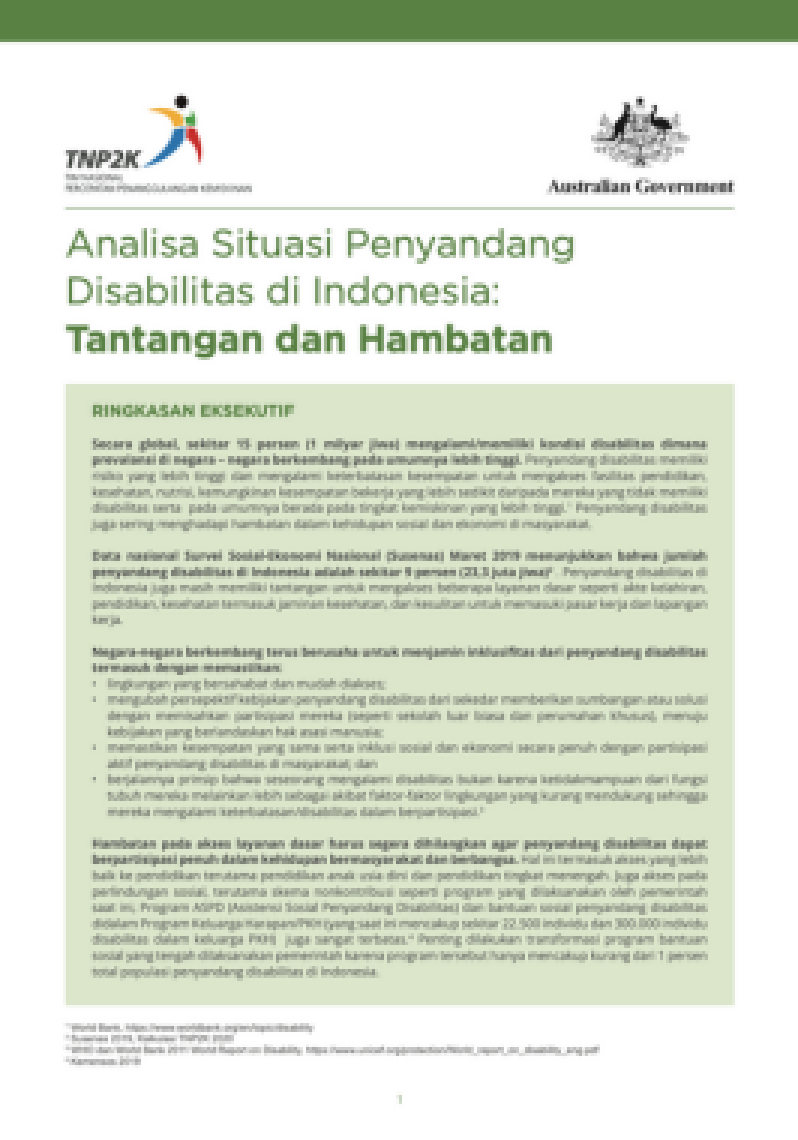 Analisa Situasi Penyandang Disabilitas di Indonesia: Tantangan dan Hambatan