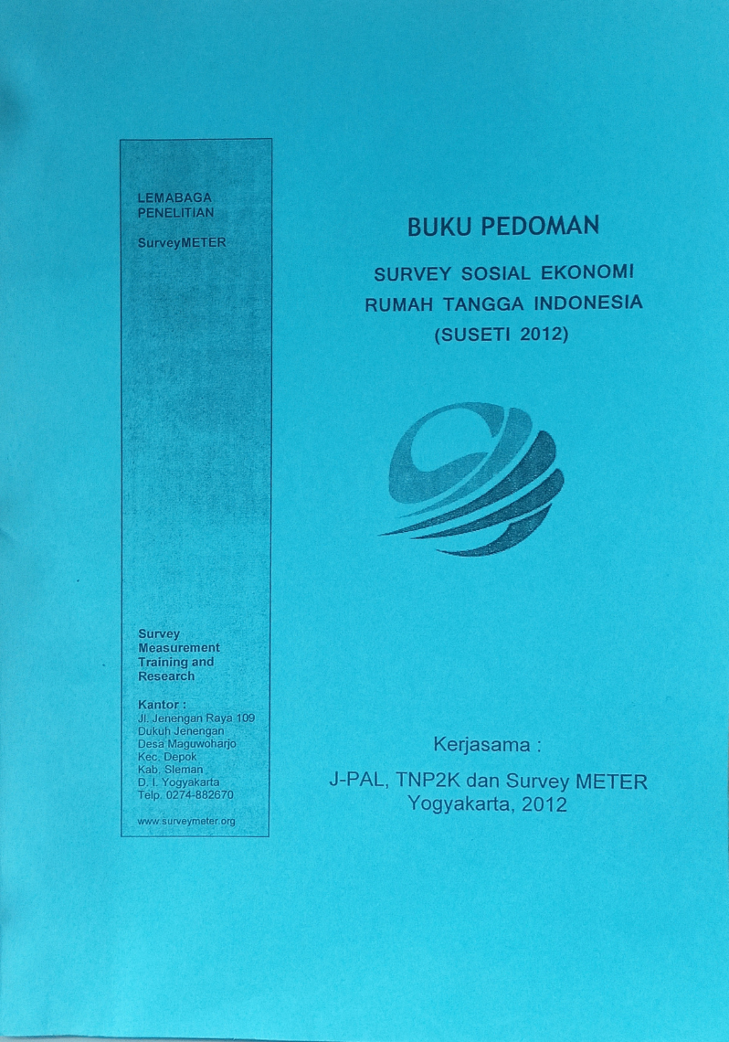 Buku Pedoman Survey Sosial Ekonomi Rumah Tangga Indonesia (SUSETI 2012)