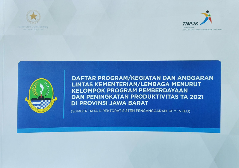 Daftar Program/Kegiatan dan Anggaran Lintasan Kementerian/Lembaga Menurut Kelompok Program Menurunkan Beban Pengeluaran TA 2021 di Provinsi Jawa Barat (Sumber Data Direktorat Sistem Penganggaran, Kemenkeu)