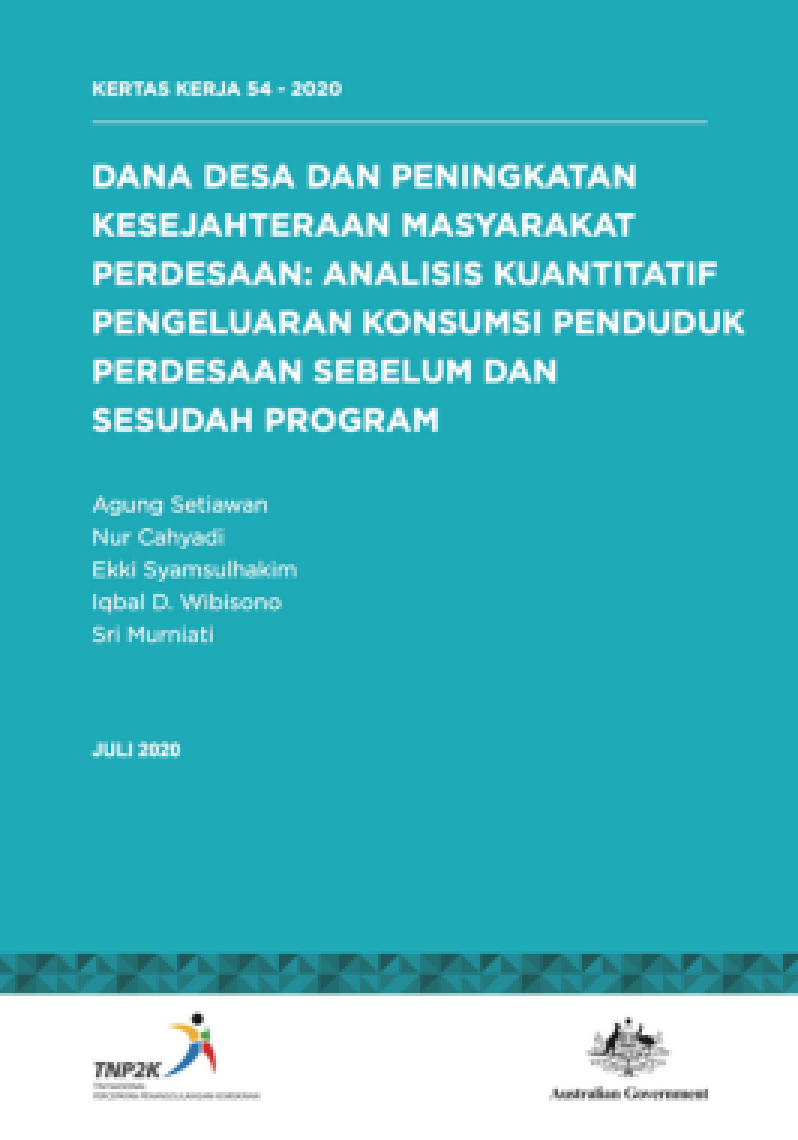 Dana Desa Dan Peningkatan Kesejahteraan Masyarakat Perdesaan: Analisis Kuantitatif Pengeluaran Konsumsi Penduduk Perdesaan Sebelum Dan Sesudah Program