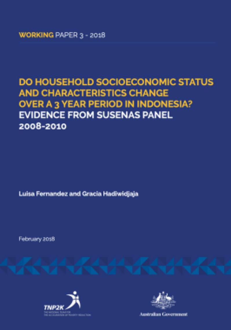 Do Household Socioeconomic Status And Characteristics Change Over A 3 Year Period In Indonesia? Evidence From Susenas Panel 2008-2010