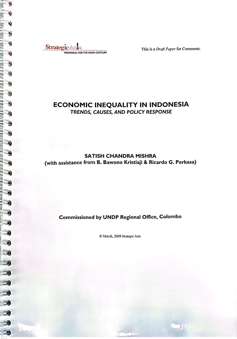 Economic Inequality in Indonesia: Trends, Causes, And Policy Response