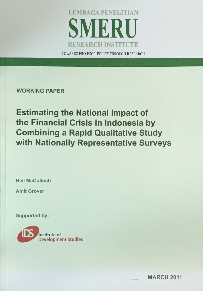 Estimating the National Impact of the Financial Crisis in Indonesia by Combining a Rapid Qualitative Study with Nationally Representative Surveys