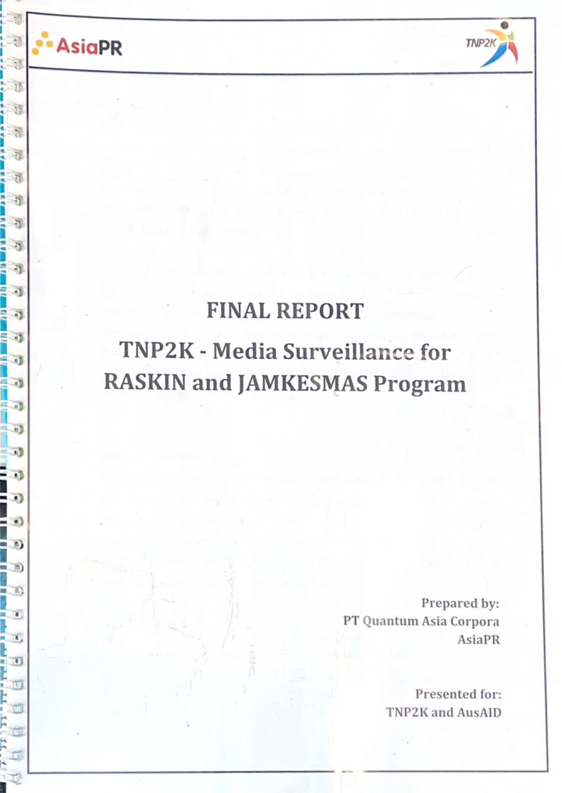 Final Report: TNP2K - Media Surveillance for RASKIN and JAMKESMAS Program