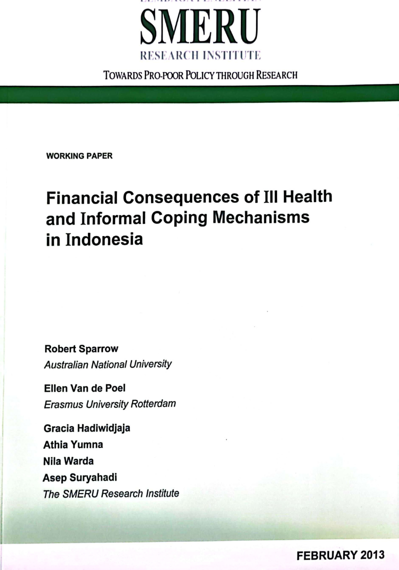 Financial Consequences of Ill Health and Informal Coping Mechanisms in Indonesia