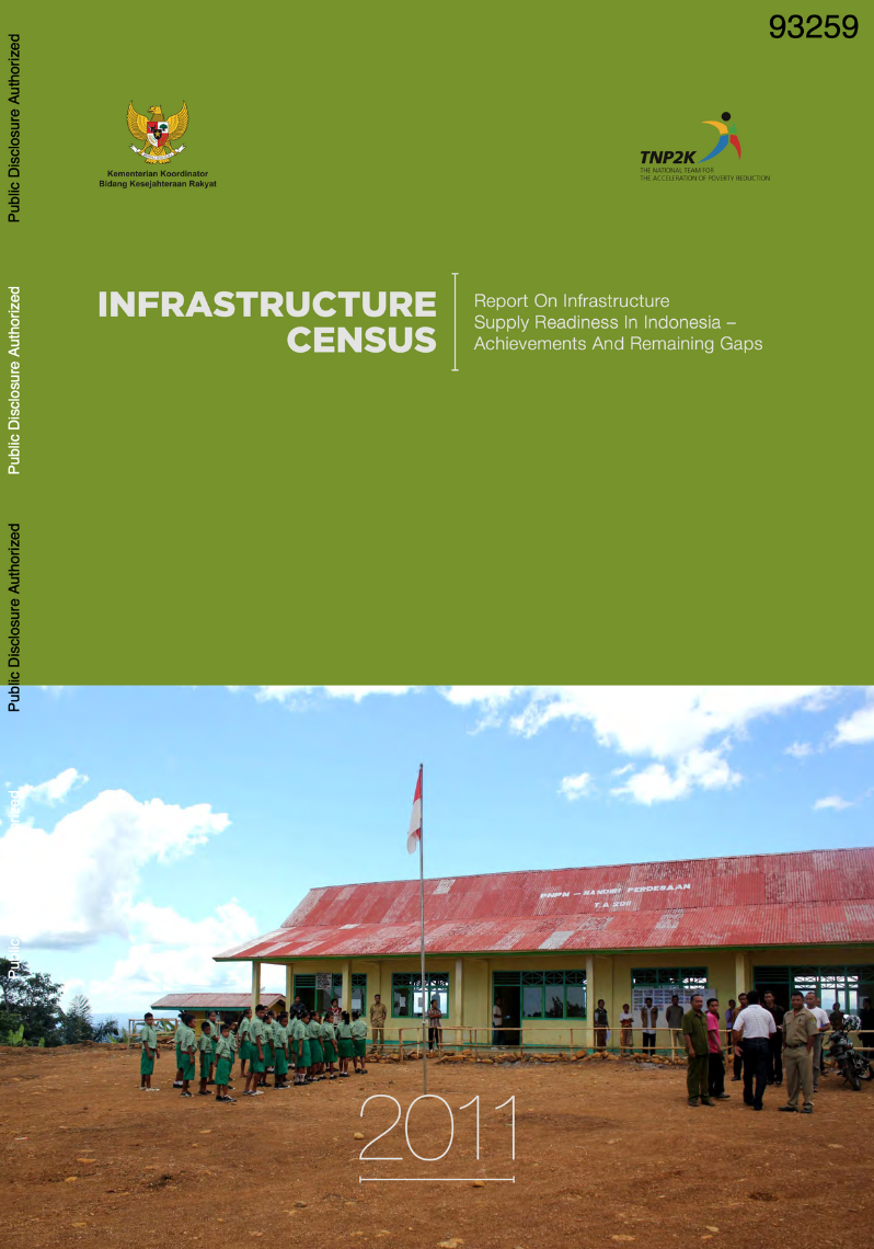 Infrastructure Census: report on infrastructure supply readiness in Indonesia - achievements and remaining gaps