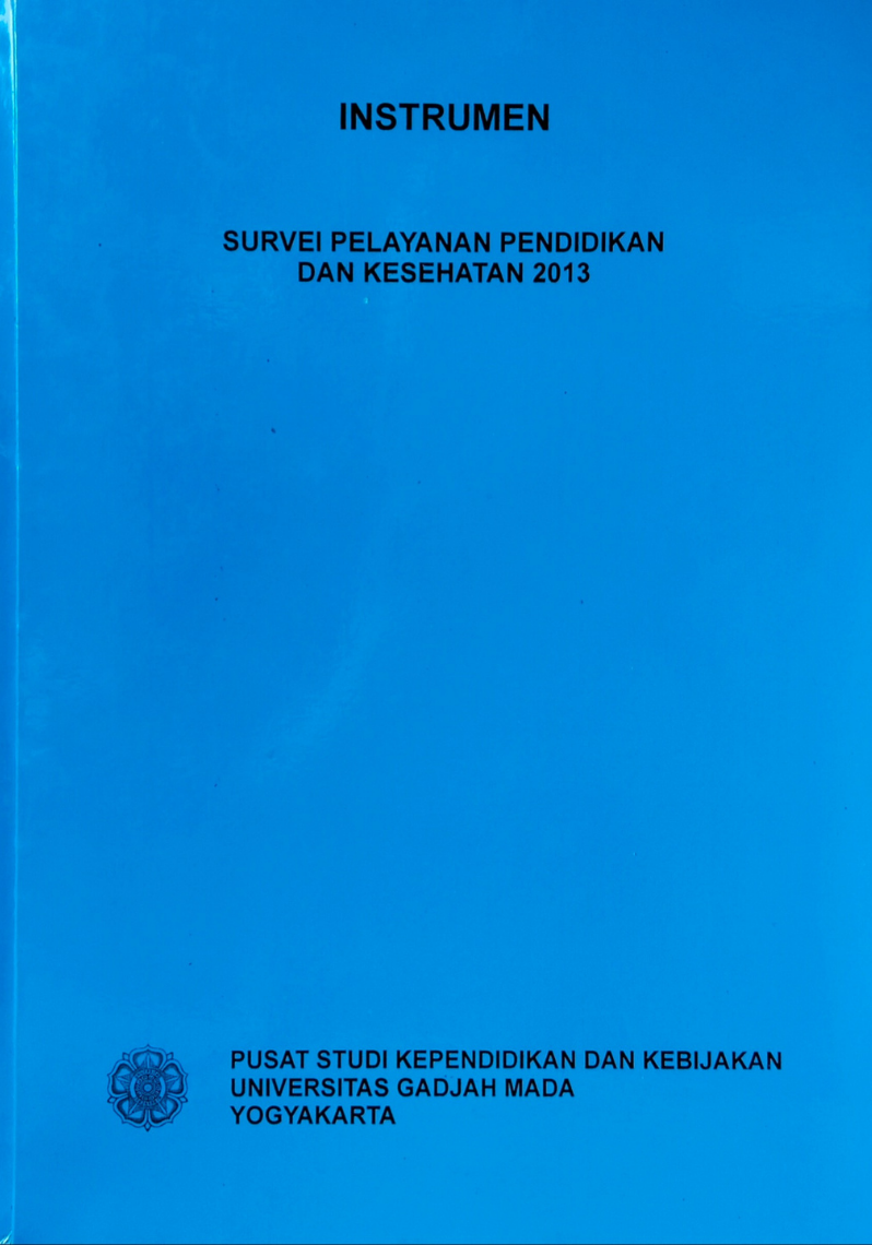 Instrumen Survei Pelayanan Pendidikan dan Kesehatan 2013