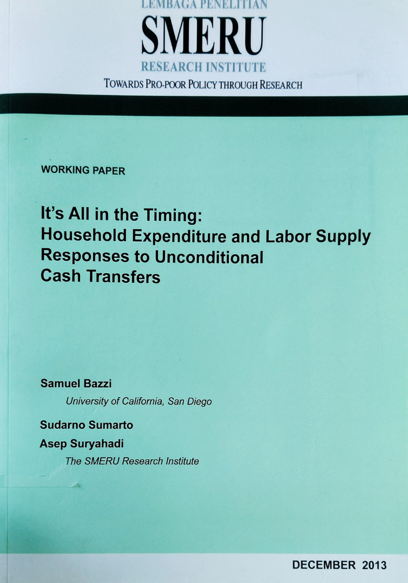 It's All in the Timing : Household Expenditure and Labor Supply Responses to Unconditional Cash Transfers