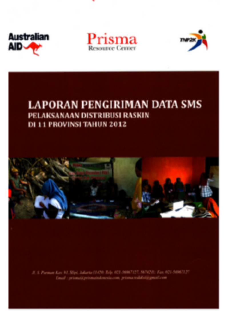 Laporan Pengiriman Data SMS Pelaksanaan Distribusi Raskin di 11 Provinsi Tahun 2012