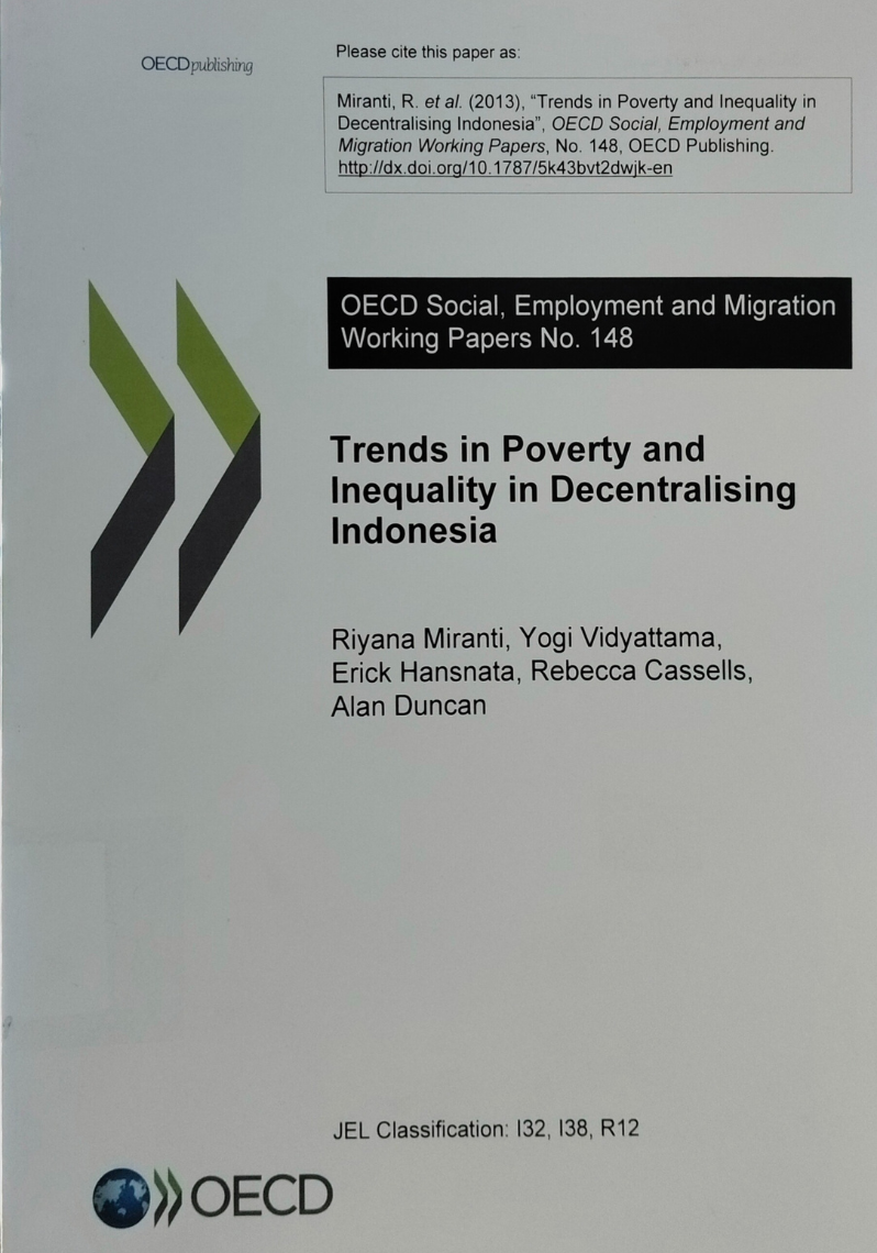 OECD Social, Employment and Migration Working Papers No. 148 : Trends in Poverty and Inequality in Decentralising Indonesia