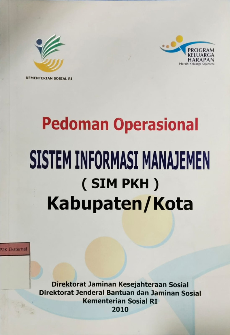 Pedoman Operasional Sistem Informasi Manajemen (SIM PKH) Kabupaten/Kota