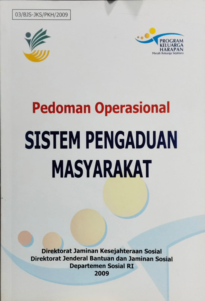 Pedoman Operasional Sistem Pengaduan Masyarakat 2009