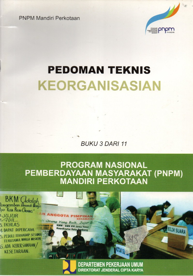 Pedoman Teknis Keorganisasian PNPM Mandiri Perkotaan 2008