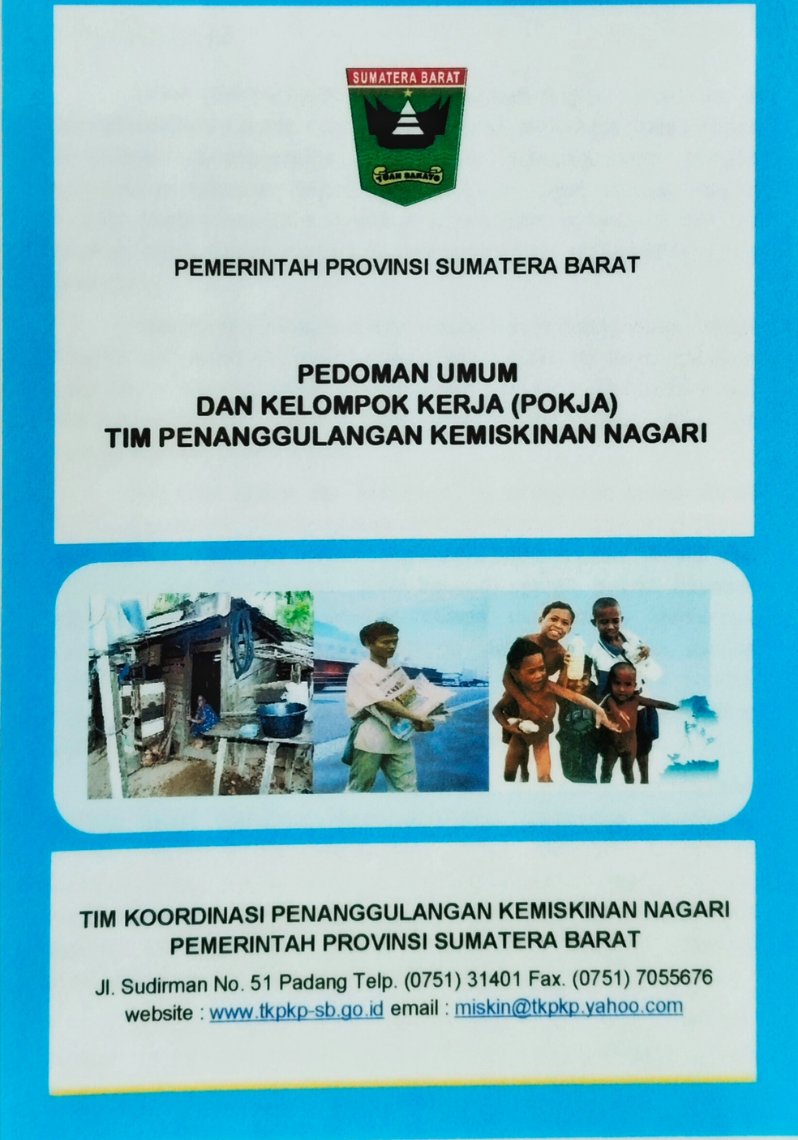 Pedoman Umum dan Kelompok Kerja (Pokja) Tim Penanggulangan Kemiskinan Nagari