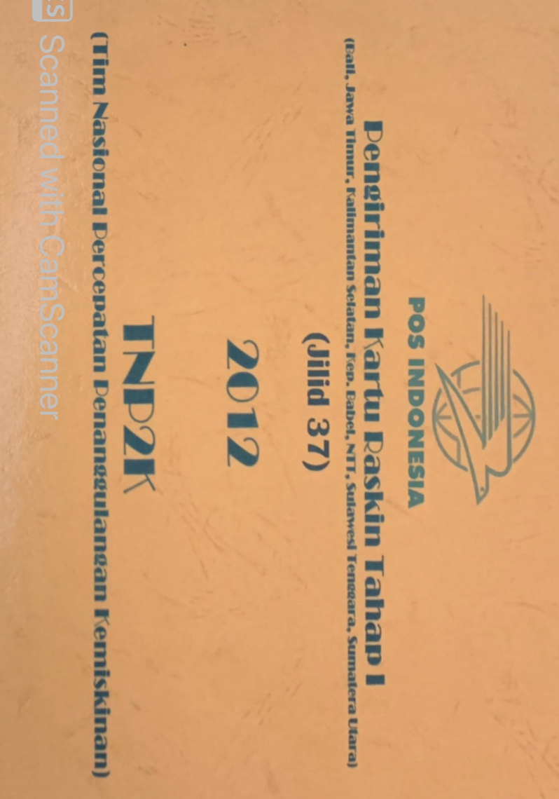 Pengiriman Kartu Raskin Tahap I (Bali, Jawa Timur, Kalimantan Selatan, Kep. Babel, NTT, Sulawesi Tenggara, Sumatera Utara) Jilid 37