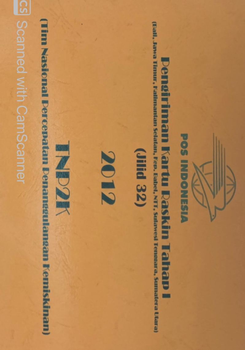 Pengiriman Kartu Raskin Tahap I (Bali, Jawa Timur, Kalimantan Selatan, Kep. Babel, NTT, Sulawesi Tenggara, Sumatera Utara) Jilid 32