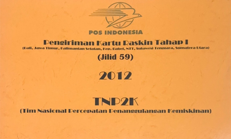 Pengiriman Kartu Raskin Tahap I (Bali, Jawa Timur, Kalimantan Selatan, Kep. Babel, NTT, Sulawesi Tenggara, Sumatera Utara) Jilid 59 2012