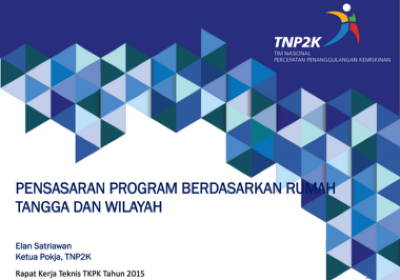 Pensasaran Program Berdasarkan Rumah Tangga Dan Wilayah