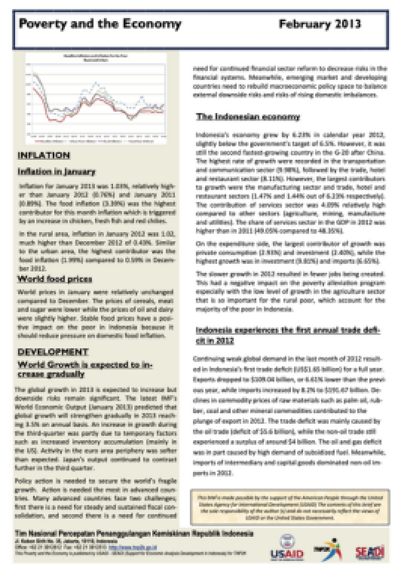 Poverty and the Economy February 2013