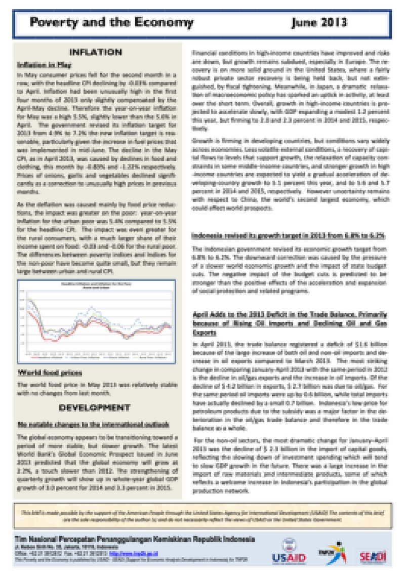 Poverty and the Economy June 2013