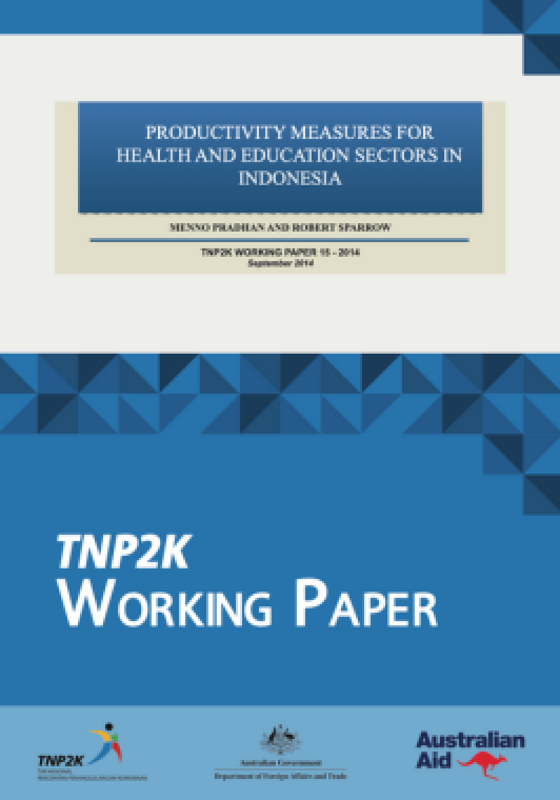 Productivity Measures for Health and Education Sectors in Indonesia