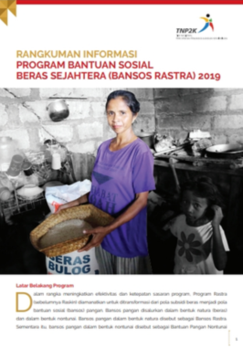 Rangkuman Informasi Program Bantuan Sosial Beras Sejahtera (Bansos Rastra) 2019