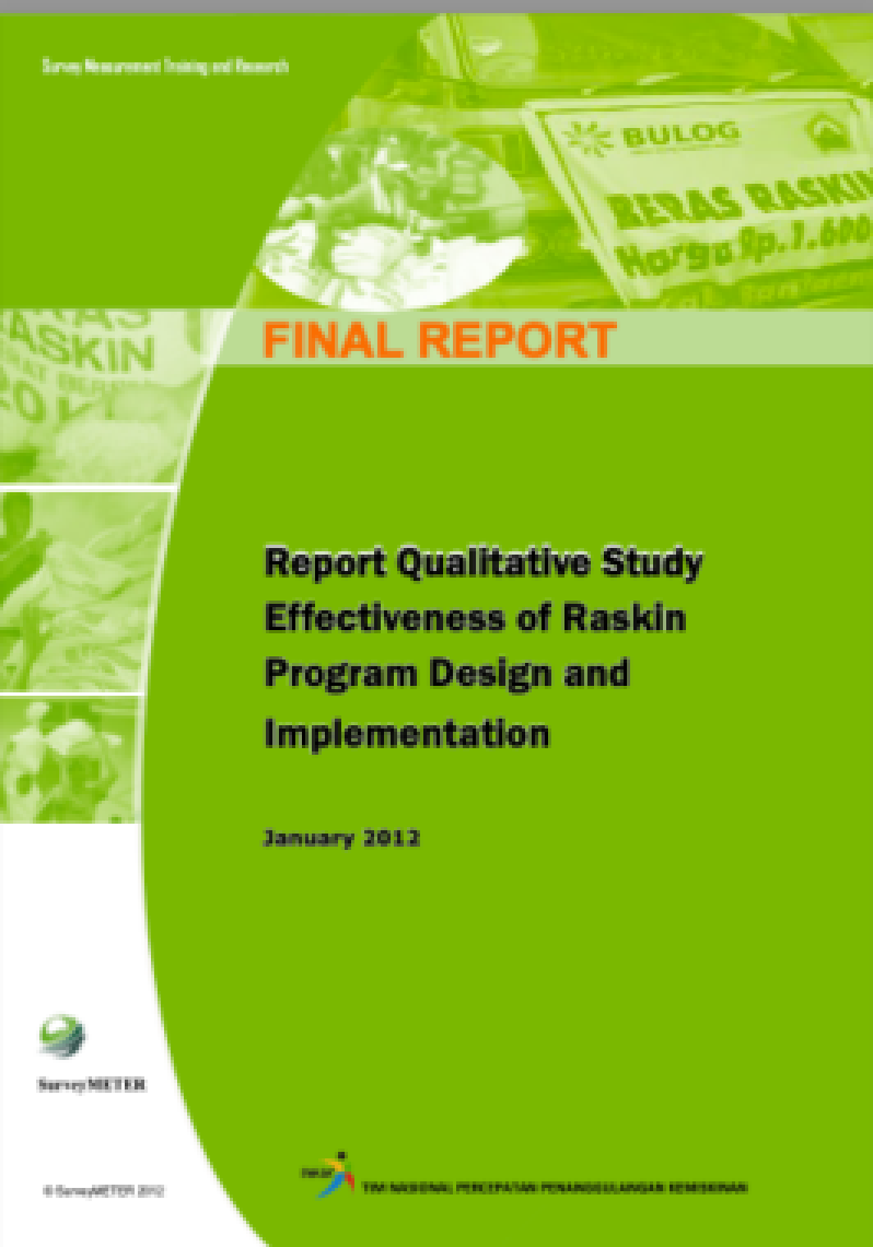 Report Qualitative Study Efectiveness of Raskin Program Design and Implementation