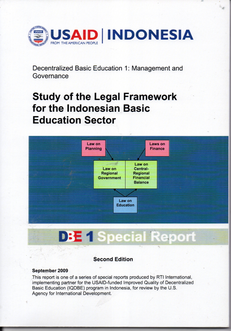 Study of the Legal Framework for the Indonesian Basic Education Sector (Second Edition)