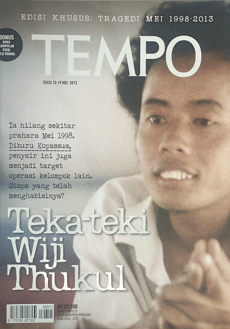 Tempo Edisi 13-19 Mei 2013 : Teka-Teki Wiji Thukul