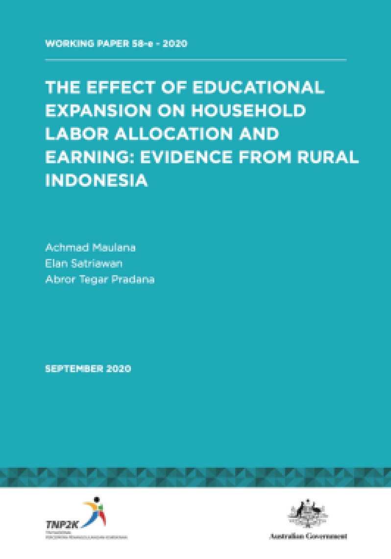 The Effect of Educational Expansion on Household Labor Allocation and Earning: Evidence From Rural Indonesia