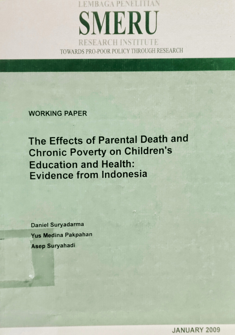 The Effects of Parental Death and Chronic Poverty on Children's Education and Health : Evidence from Indonesia