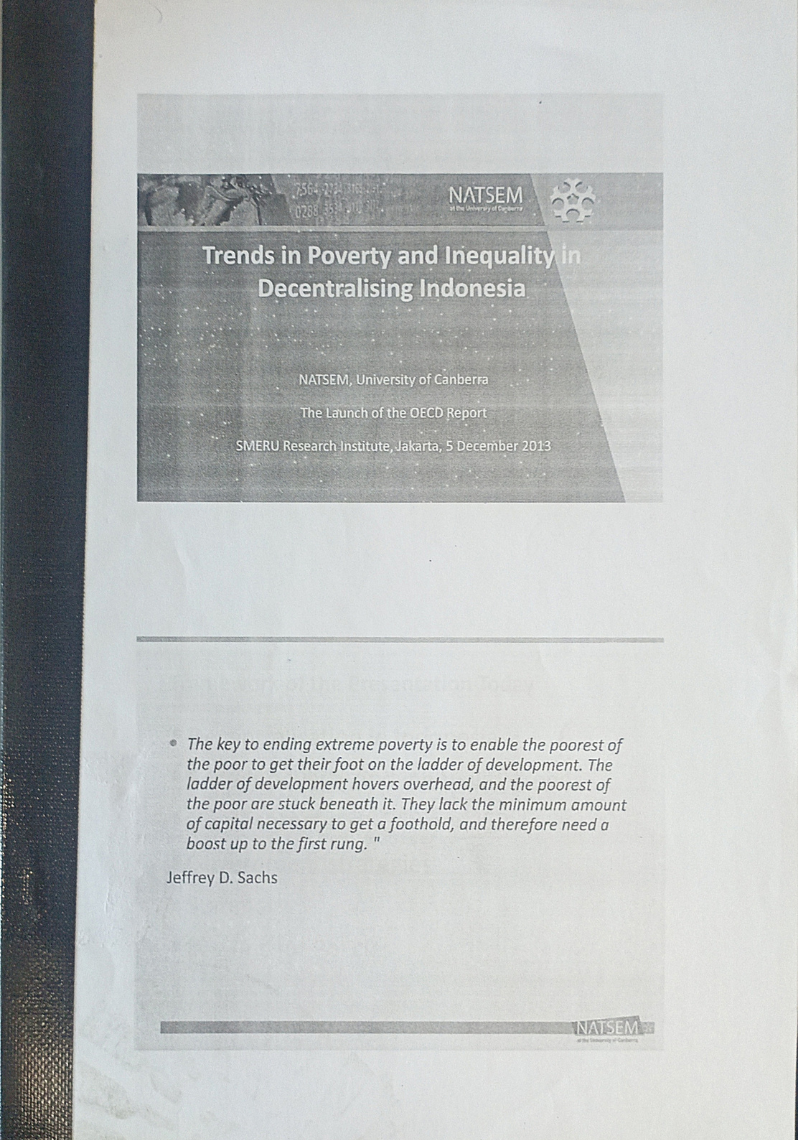 Trends in Poverty and Inequality in Decentralising Indonesia